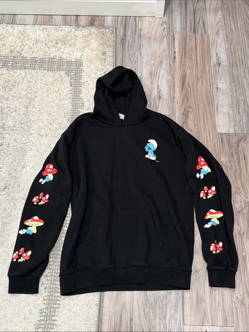 Black Smurf Official Graphic Hoodie Sweatshirt